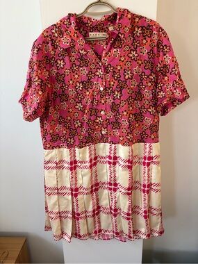 Marni for Uniqlo Floral Plaid Shirt-Dress